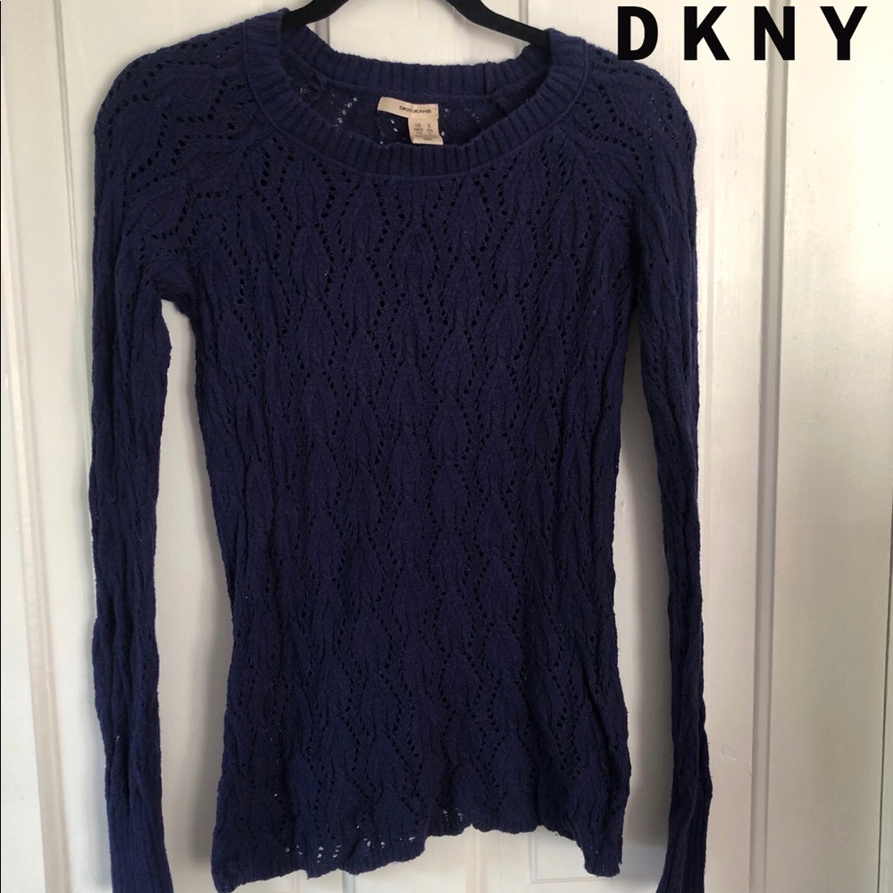 Blue DKNY Light Knit Sweater